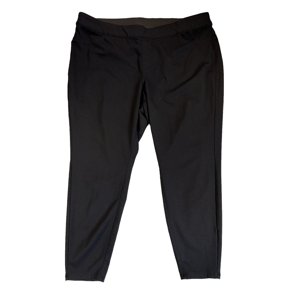 Lane‎ Bryant Women's 22/24 Black Ponte Pull On Ankle Pants Career Sexy Capsule